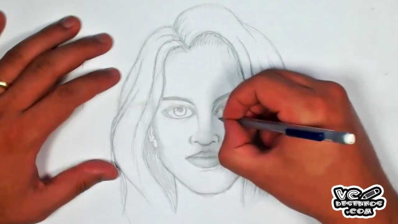 Como desenhar a face feminina (How to draw female face)