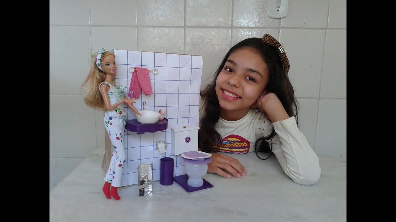 Como fazer banheiro para casa da barbie