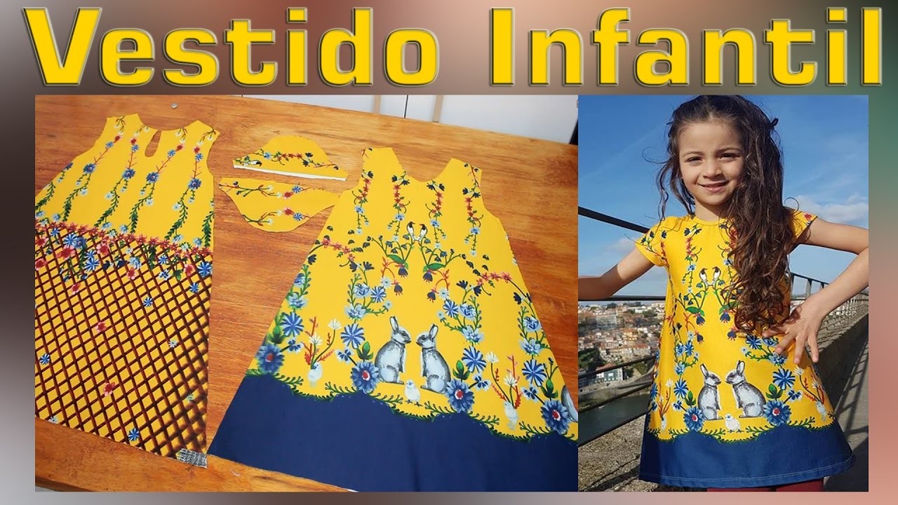 Corte e Costura: Vestido Infantil - SUPER FÁCIL