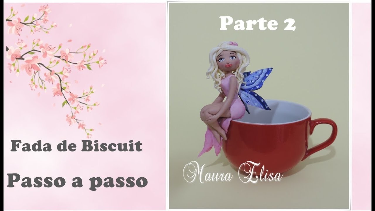 Fada de Biscuit -Parte 2 - com Maura Elisa Ribeiro -aula de biscuit .