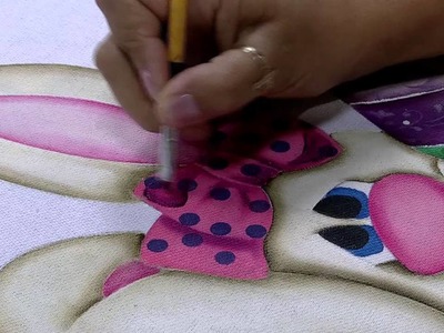 Mulher.com 06.03.2015 Pintura em tecido coelho por Lilinha Silva Parte 1