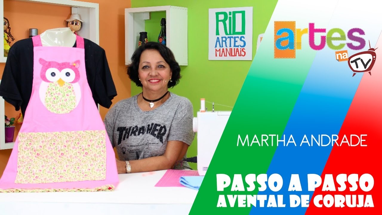 PASSO A PASSO AVENTAL DE CORUJA - MARTHA ANDRADE