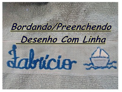 Bordando Nome + Desenho na maquina Domestica