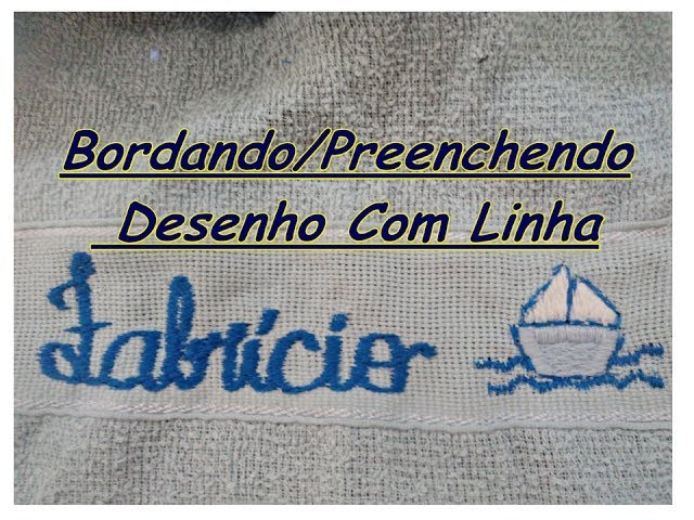 Bordando Nome + Desenho na maquina Domestica