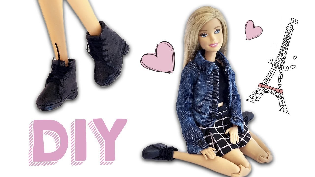 Bota Cano Curto para Bonecas | Como Fazer Sapatos de Boneca Barbie