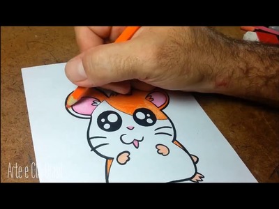 Como desenhar o Hamtaro passo a passo - How to draw Hamtaro