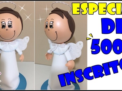 Como fazer boneco anjo em E.V.A 3D - ESPECIAL DE 5000 MIL INSCRITOS - Lucas E.V.Arts.