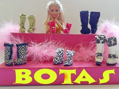 Como fazer botas com embalagem de comprimido ,  para Barbie, Ever After High e outras bonecas