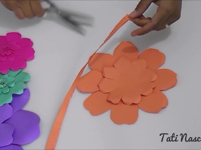 Como fazer flores de papel  - Modelo Sakura