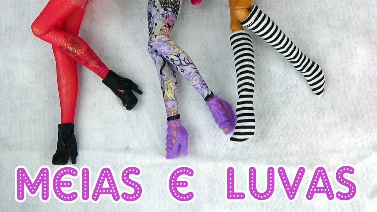 Como fazer Meias e Luvas Chiques para Barbie e Bonecas | Tutorial