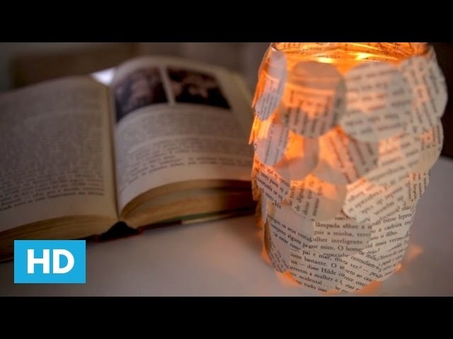 Como fazer uma Luminária com Livro Antigo