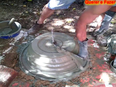 Como fazer vaso de concreto com modelador artesanal
