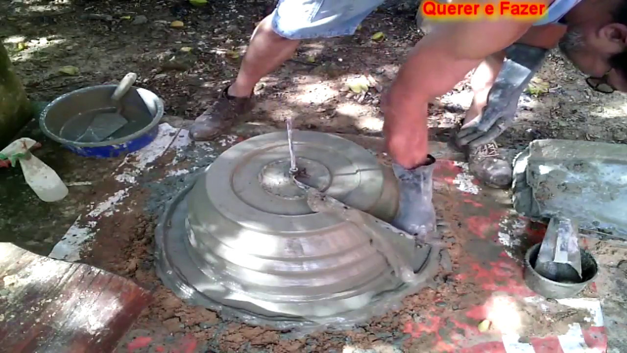 Como fazer vaso de concreto com modelador artesanal