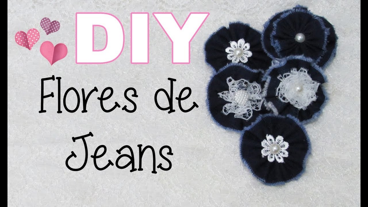 (DIY) Flores Feitas com Jeans (Especial de 3 Anos do Canal #13)