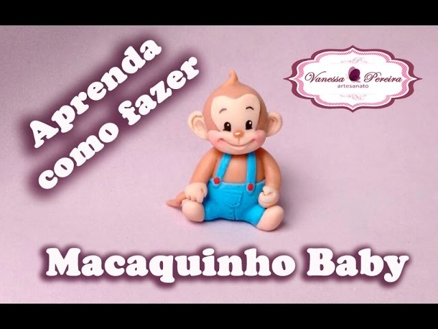 Macaquinho Baby em biscuit