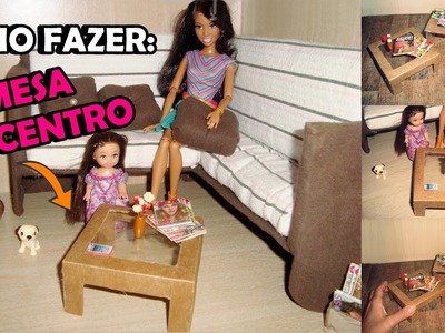 MESA DE CENTRO para Barbie e outras bonecas #COMO FAZER ❤
