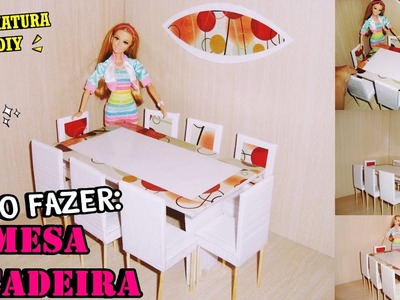 MESA e CADEIRA para Barbie e outras bonecas #COMO FAZER ❤