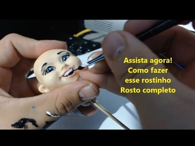 Rostinho em Biscuit Sorrindo (COMPLETO)- Modelagem, pintura, finalização- Luiz Costa