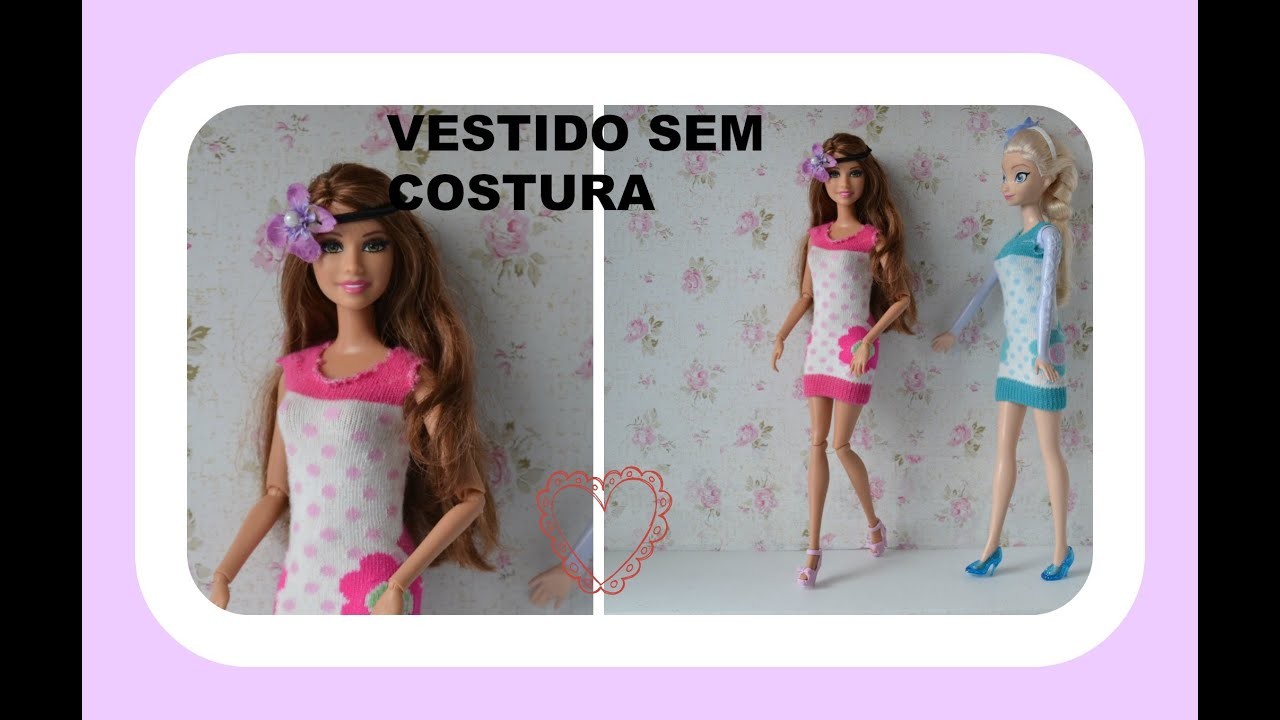 Roupinhas para Barbie sem cola quente e sem costuras