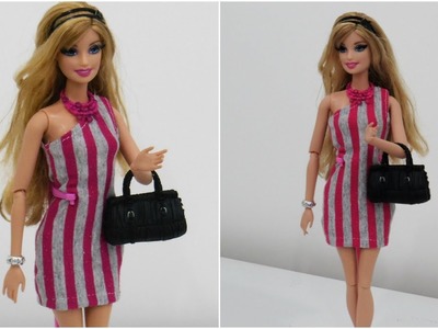 Vestido de Um Ombro Só para Barbie DIY