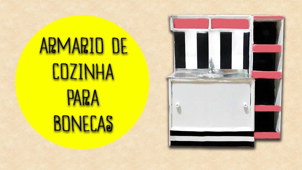 ARMÁRIOS DE COZINHA PARA BONECAS | KITCHEN SINK AND CABINETS