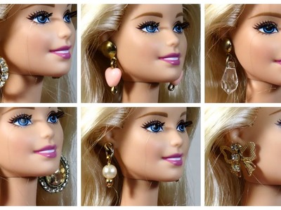 Brincos para Barbie DIY