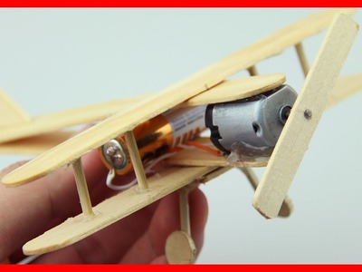 Como fazer um avião com DC Motor Toy avião de madeira