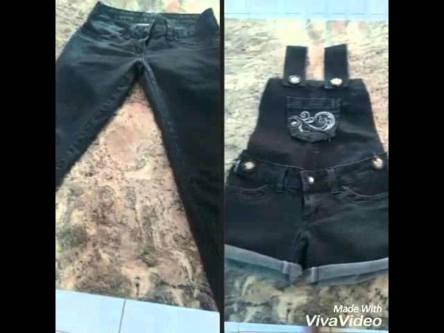 Customizando(calça virando jardineira) *__*