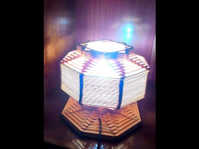 Luminária de palito de picolé-octagrama