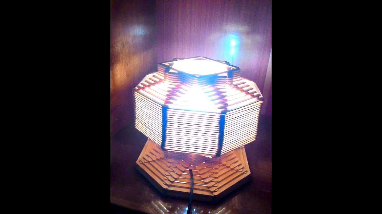 Luminária de palito de picolé-octagrama