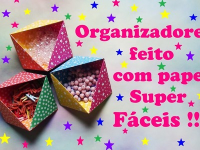 ORGANIZADOR FEITO COM PAPEL - SUPER FÁCIL !