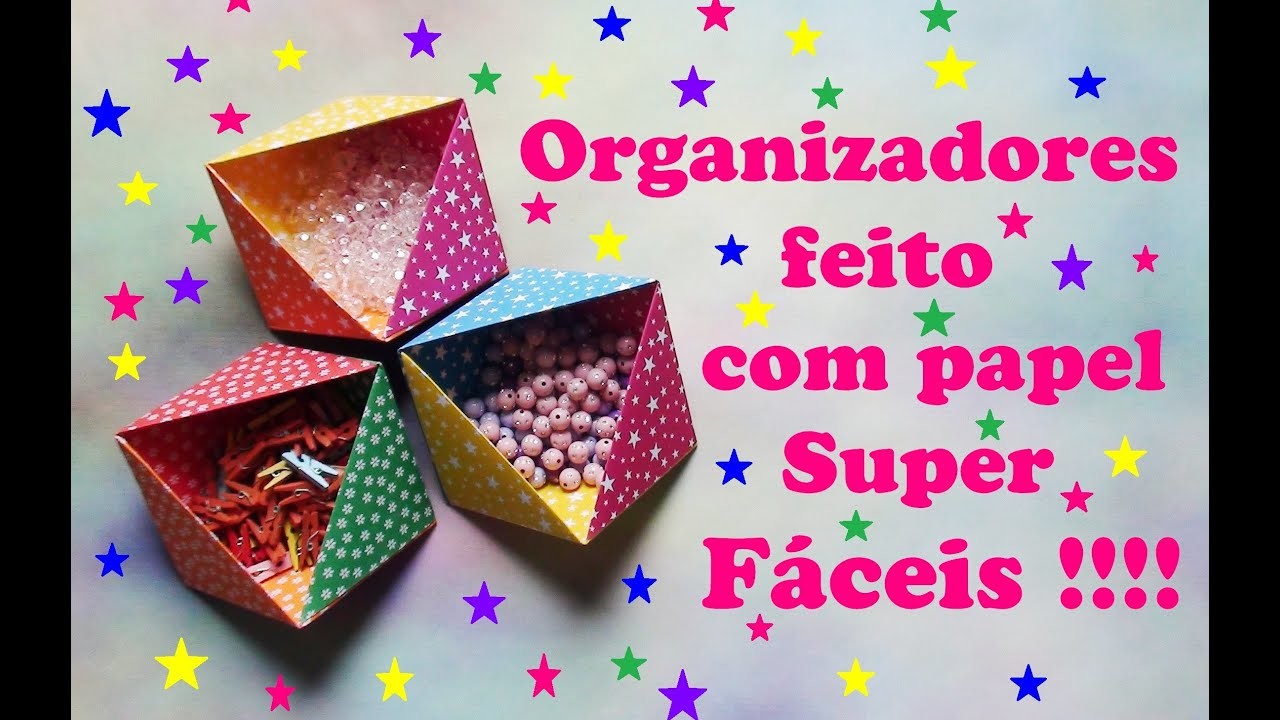 ORGANIZADOR FEITO COM PAPEL - SUPER FÁCIL !