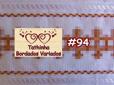 PONTO ENTRELAÇADO SIMPLES E RISCO PARA BORDAR - Tathinha Bordados #94
