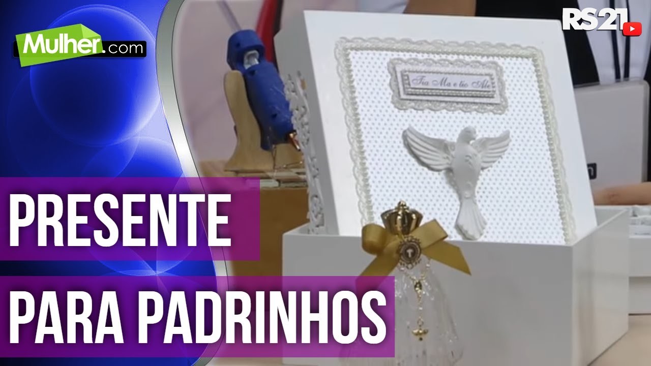 Aprenda a fazer caixa para padrinhos de batizado | Mulher.com | 25.10.2016 | @RedeSeculo21 | Parte 1