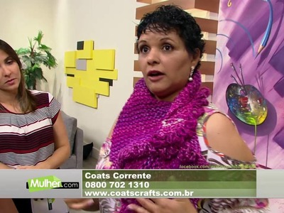 Mulher.com - 12.09.2016 - Lenço em tricô e crochê - Noemi Fonseca P2