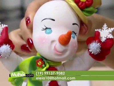 Mulher.com - 12.11.2016 - Bonecos natalinos em biscuit - Eleia Conti  PT2