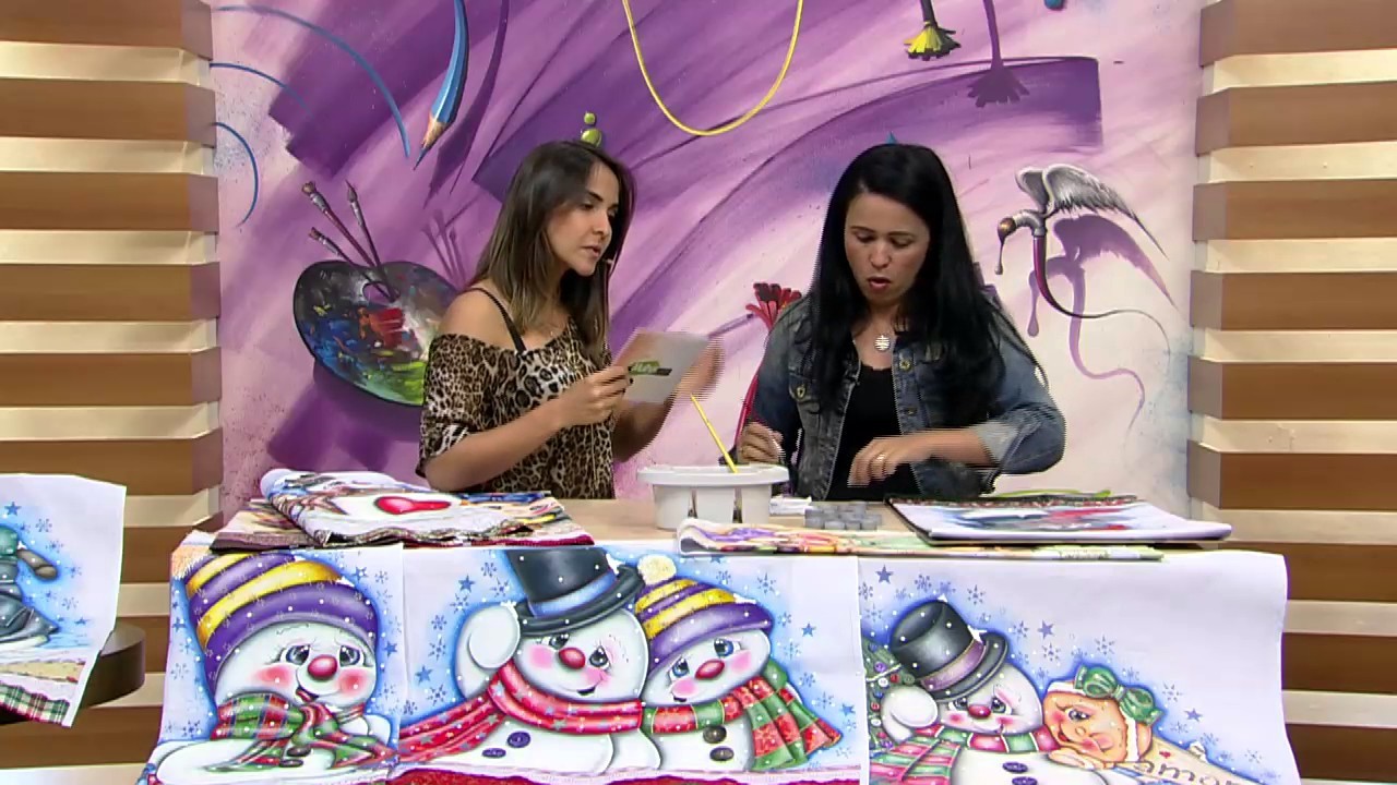 Mulher.com - 19.11.2016 - Pintura em tecido - Lilinha Silva P1