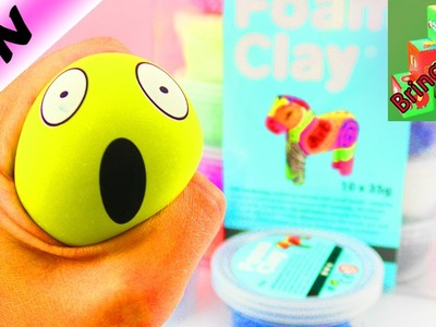 Bolinha anti-stress Emoji com massinha de isopor e massinha clary | Form Clay | DIY faça você mesmo