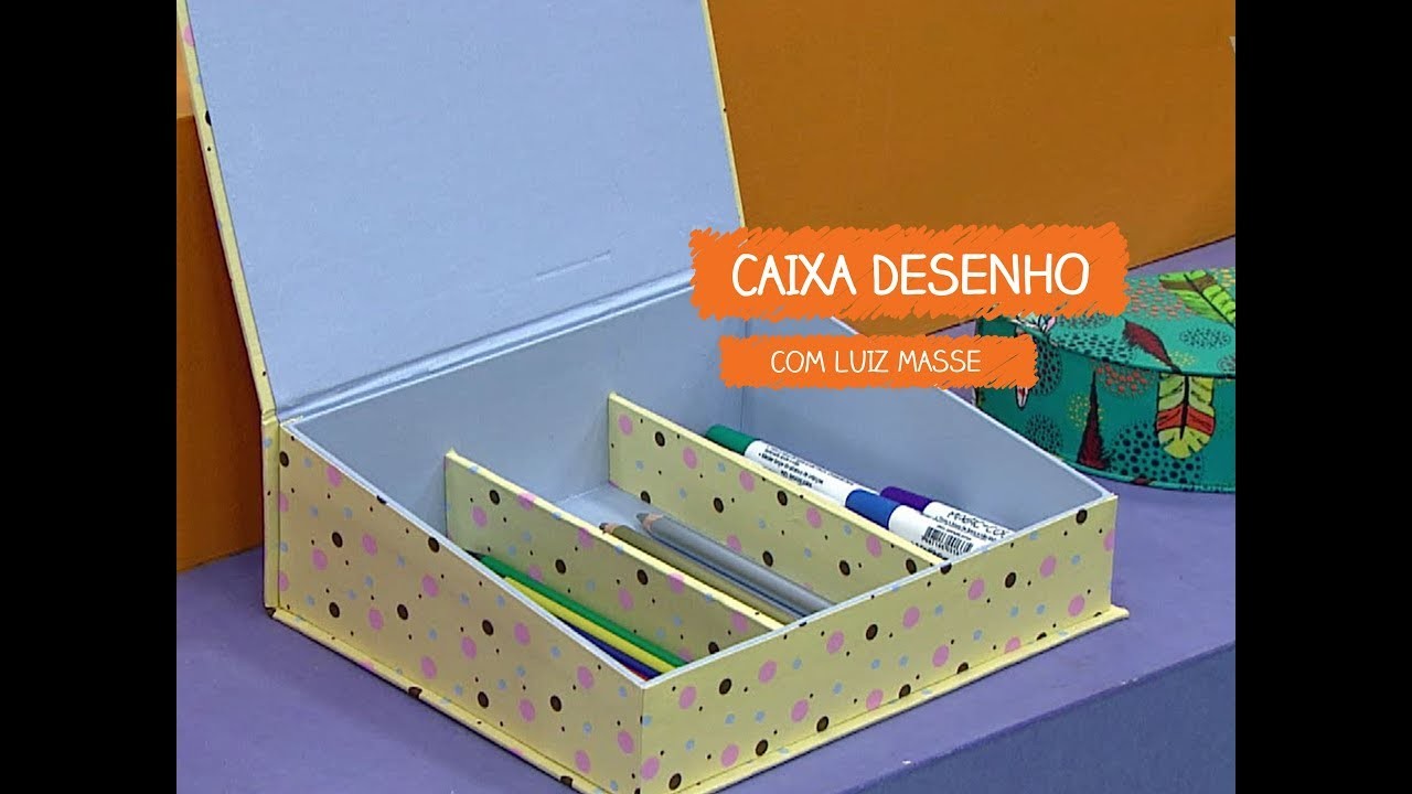 Caixa Desenho em Cartonagem com Luiz Masse | Vitrine do Artesanato na TV - TV Gazeta