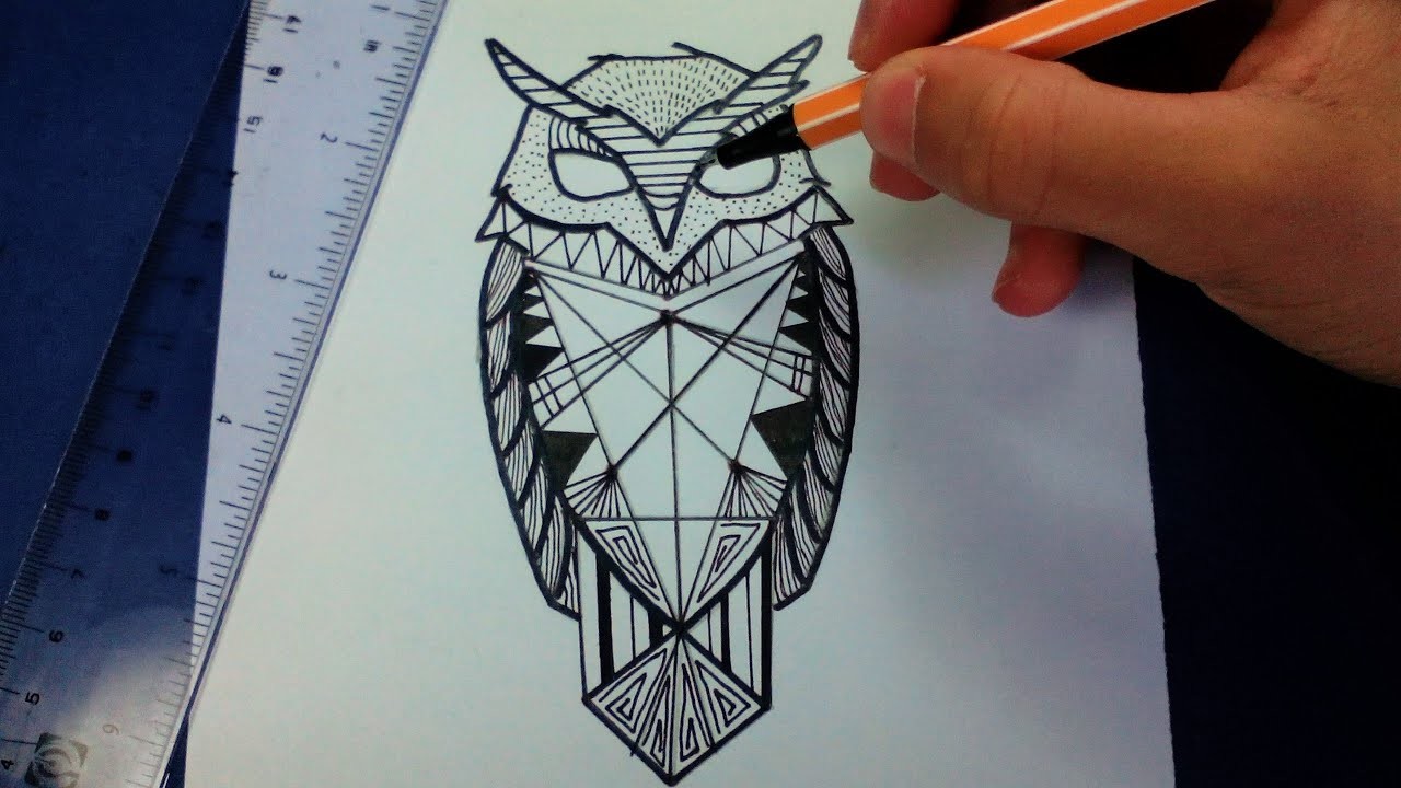 Como desenhar uma coruja