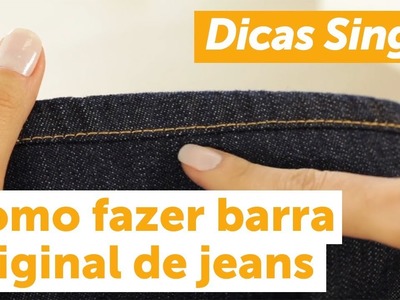 Como fazer Barra de Jeans - Elo7 e Singer
