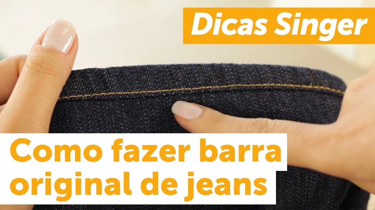 Como fazer Barra de Jeans - Elo7 e Singer