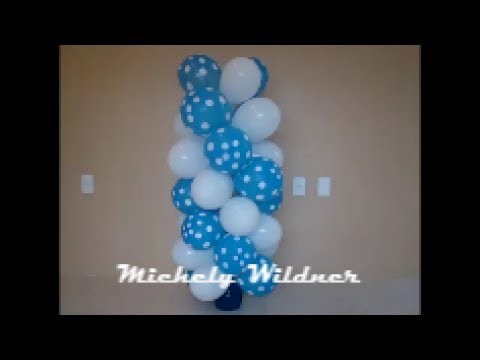 Como fazer suporte e decorar Coluna de balões - Idéias para aniversário