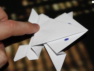 Como fazer um Sapo de papel que salta  - (Origami passo a passo)