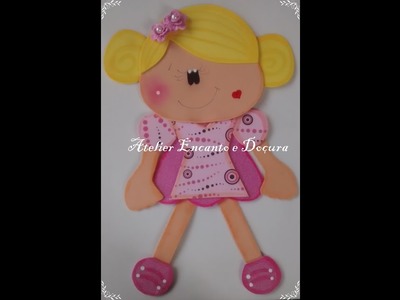 DIY Capa de pasta de eva menina Perla.