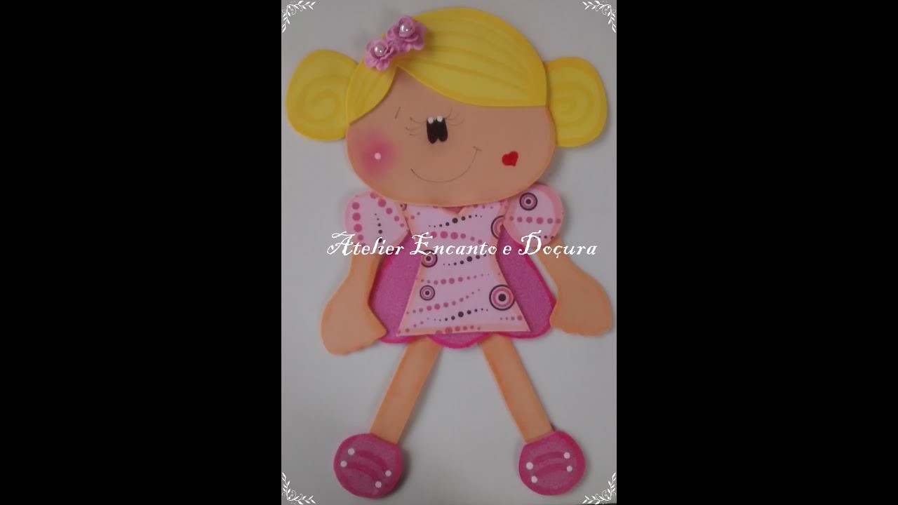 DIY Capa de pasta de eva menina Perla.