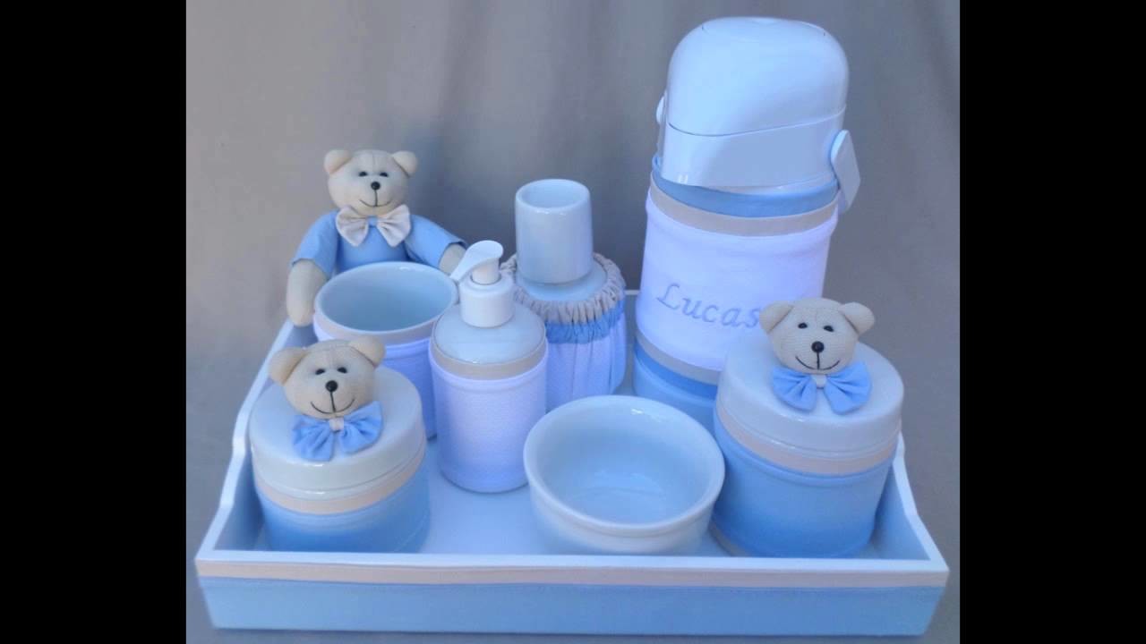 Kit de higiene em porcelana para menino