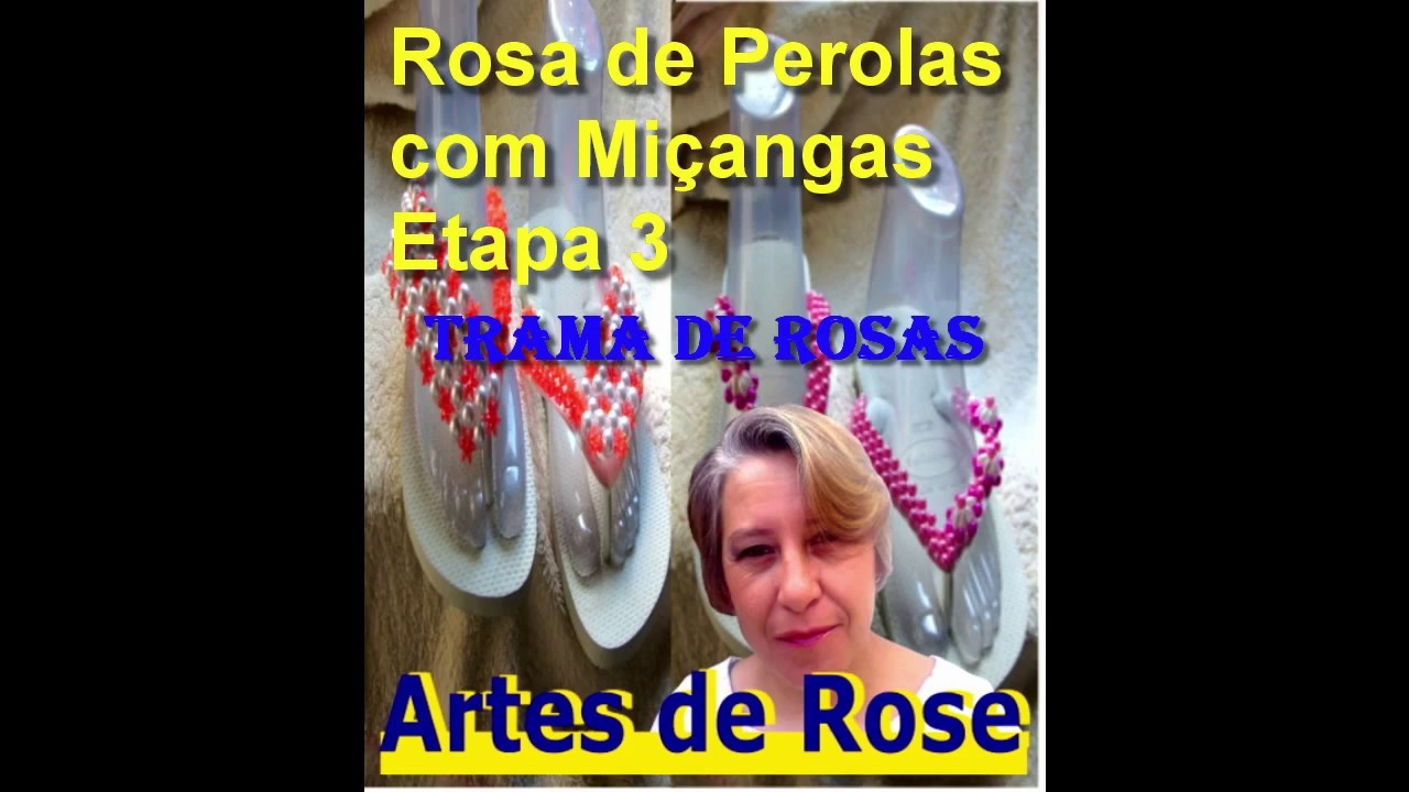 Rosa de Pérolas com Miçangas - Etapa 3