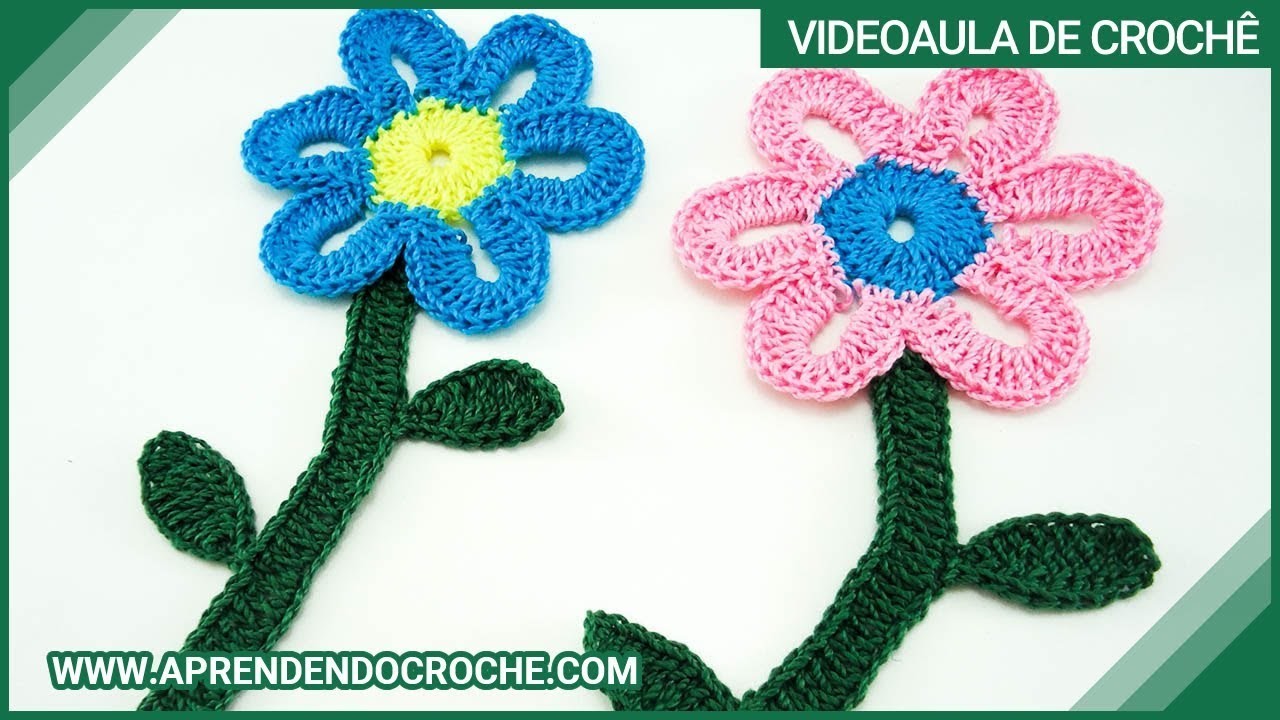 Flor de Crochê para Aplicação Nature - Aprendendo Crochê