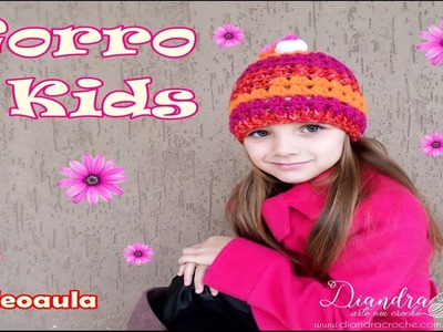 Gorro Kids de Crochê - Diandra Schmidt Rosa